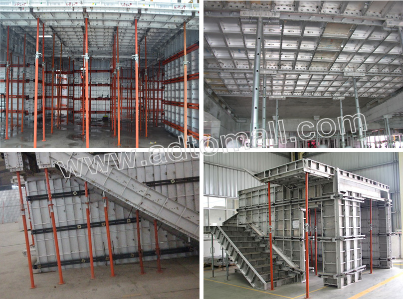 Aluminium formwork accessories props application