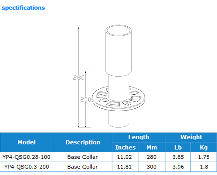ringlock base collar specifications