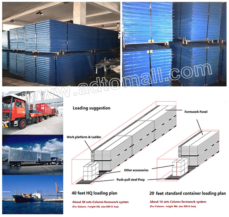 steel frame formwork packaging and shipping