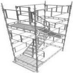 The major components and properties of the staircase scaffolding