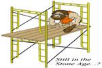 Precautions when scaffolding erection is under operation