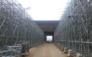 The Construction Preparation for the Outside Wall Scaffolding