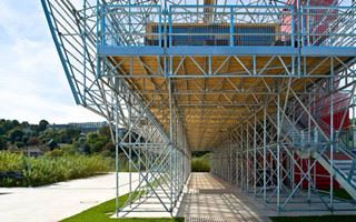 Scaffolding Used in the Aircraft Carrier for the Defense of Security